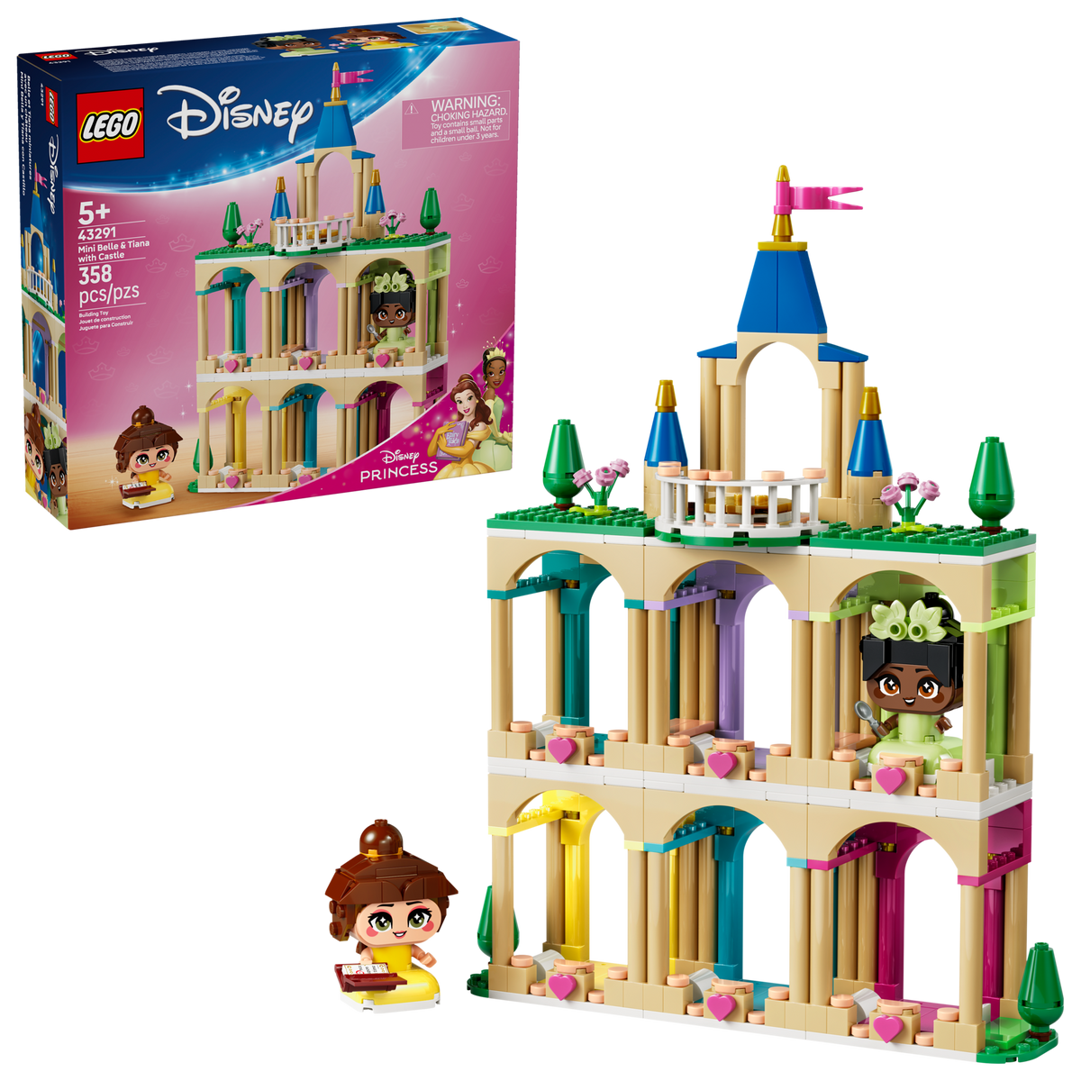 LEGO Disney Princess Mini Belle and Tiana Castle Playset 43291-Bricking Lebanon