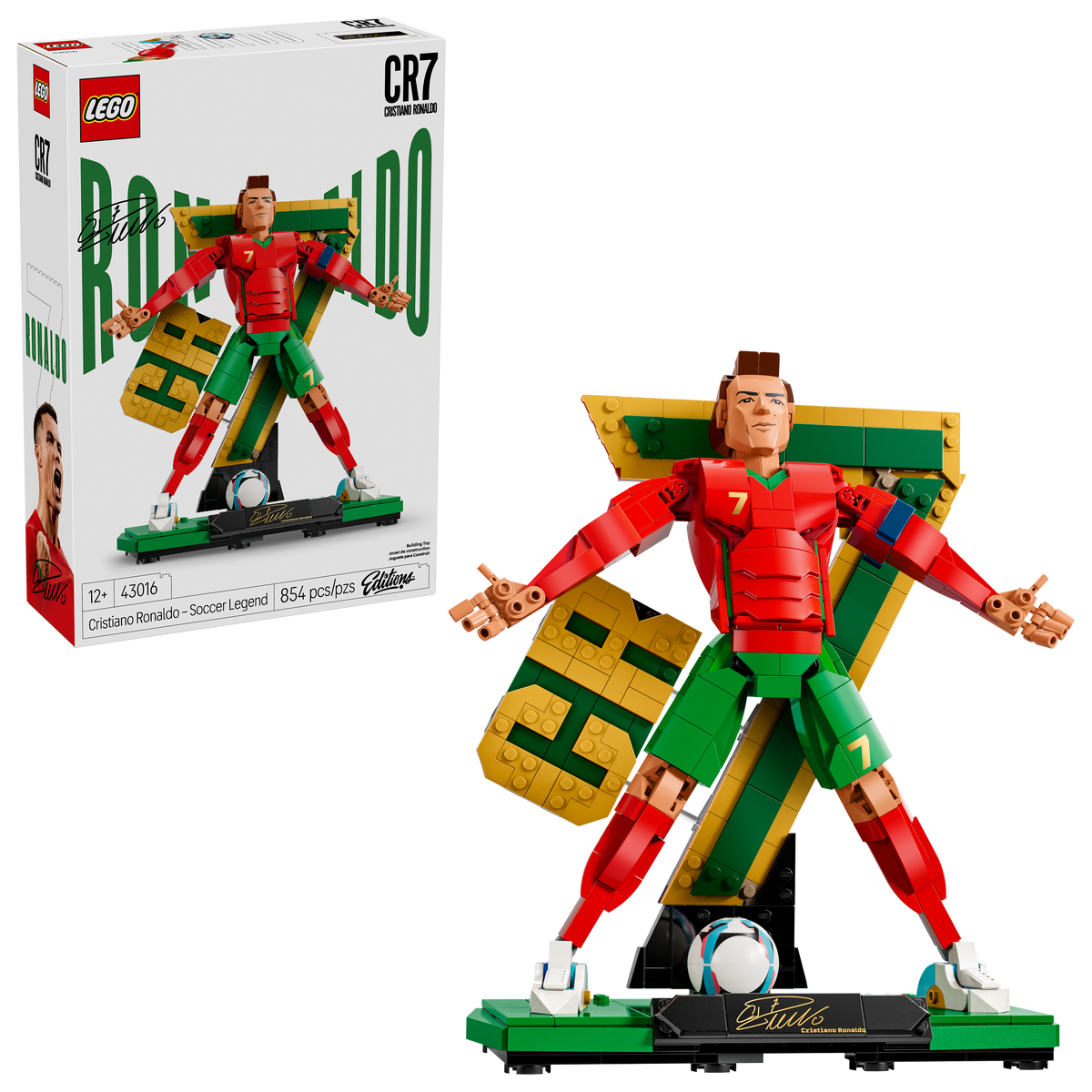 LEGO® Editions Cristiano Ronaldo – Soccer Legend Building Set 43016