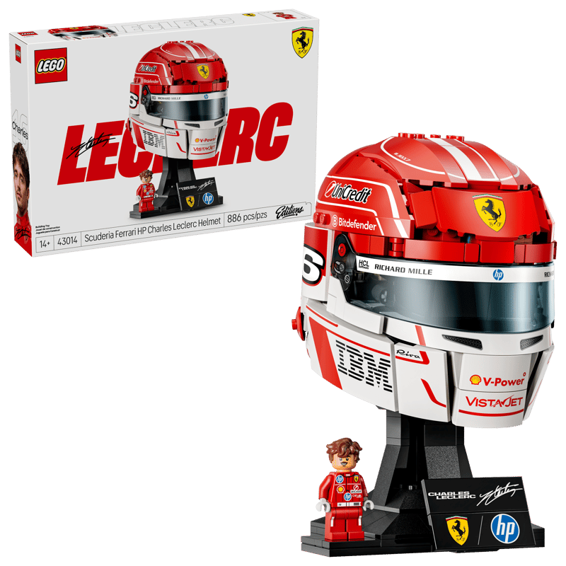 LEGO Editions Scuderia Ferrari HP Charles Leclerc Helmet Display Building Set 43014