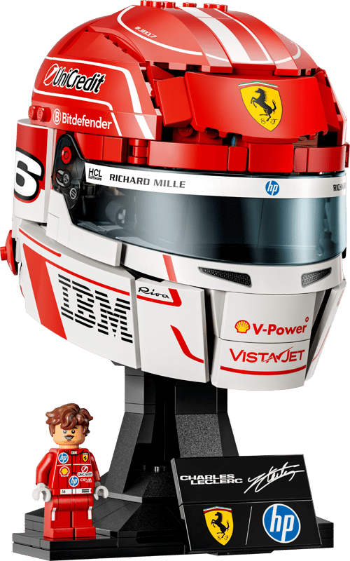 LEGO Editions Scuderia Ferrari HP Charles Leclerc Helmet Display 43014