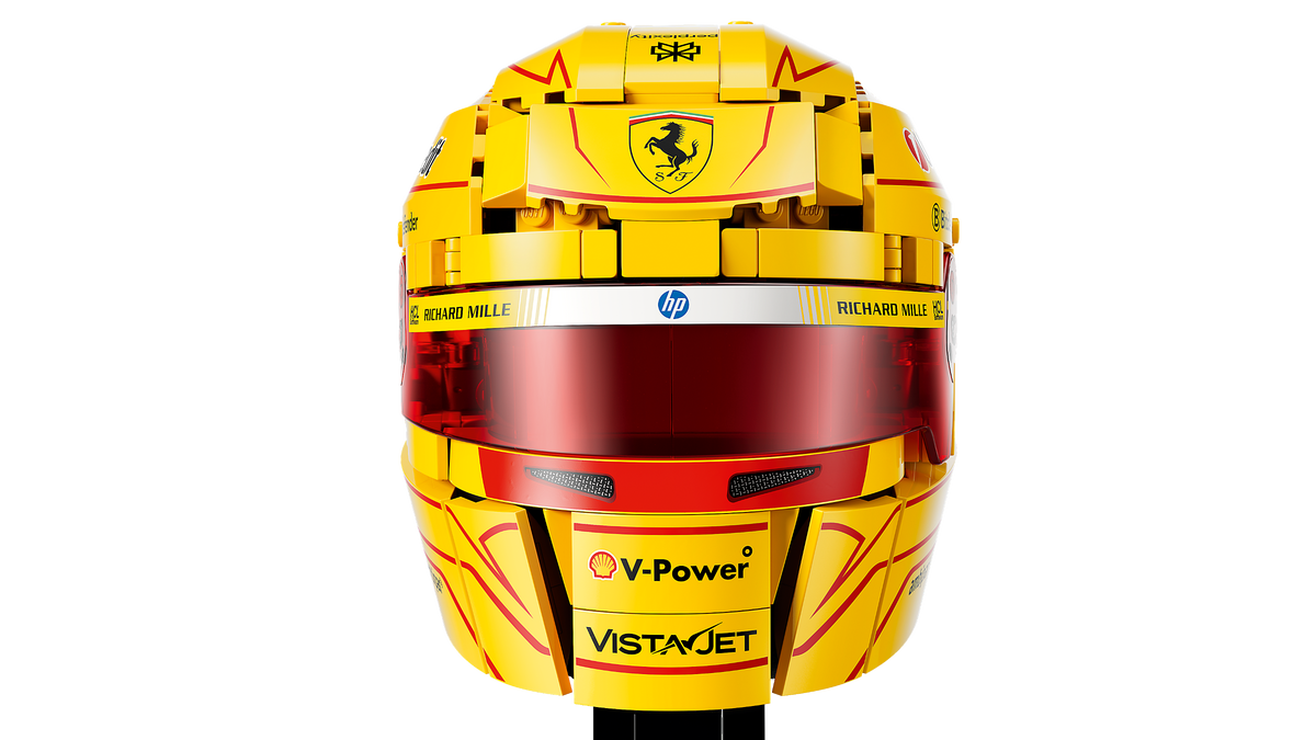 LEGO Editions Scuderia Ferrari HP Lewis Hamilton Helmet LEGO Display Model Set