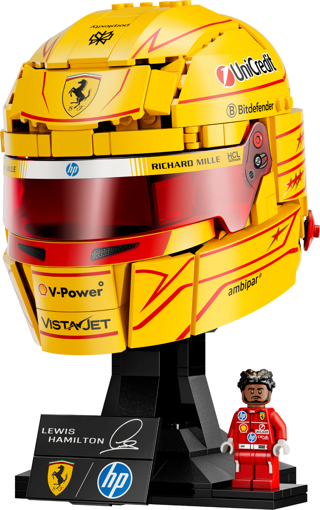 LEGO Editions Scuderia Ferrari HP Lewis Hamilton Helmet LEGO Display Model Set 43022-Bricking Lebanon