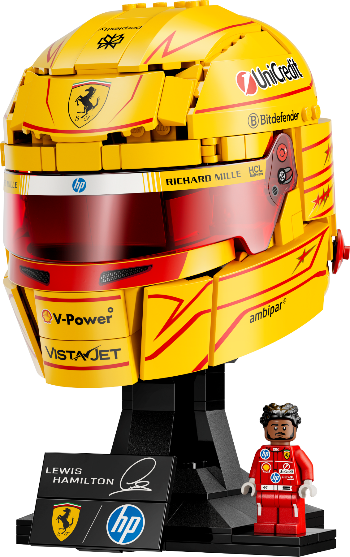 LEGO Editions Scuderia Ferrari HP Lewis Hamilton Helmet LEGO Display Model Set 43022-Bricking Lebanon