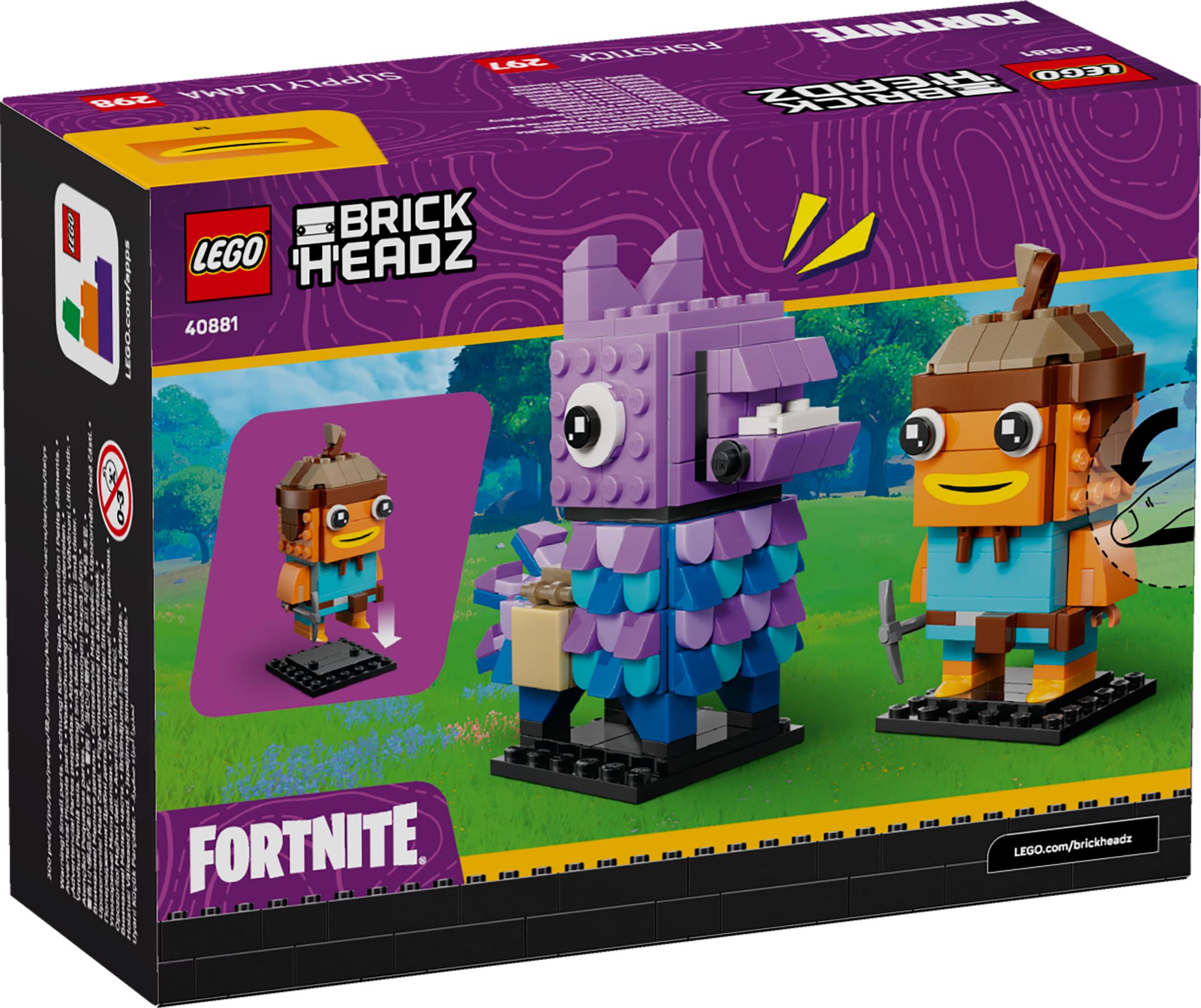 LEGO Fortnite BrickHeadz Supply Llama and Fishstick Collectible Figures 40881-40881-Bricking Lebanon
