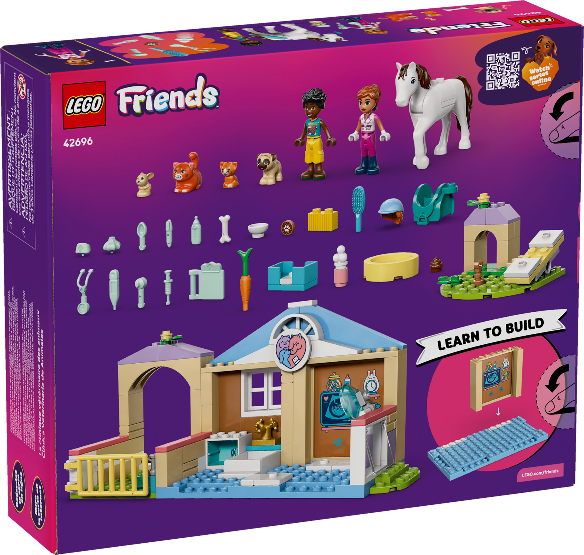 LEGO Friends Animal Vet Clinic Building Set with 5 Animal Figures-Lego / Friends-Bricking Lebanon