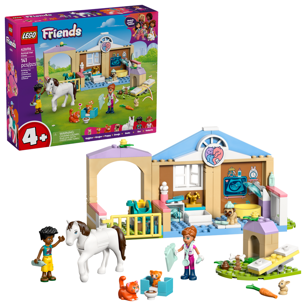 LEGO Friends Animal Vet Clinic Building Set with 5 Animal Figures-Lego / Friends-Bricking Lebanon