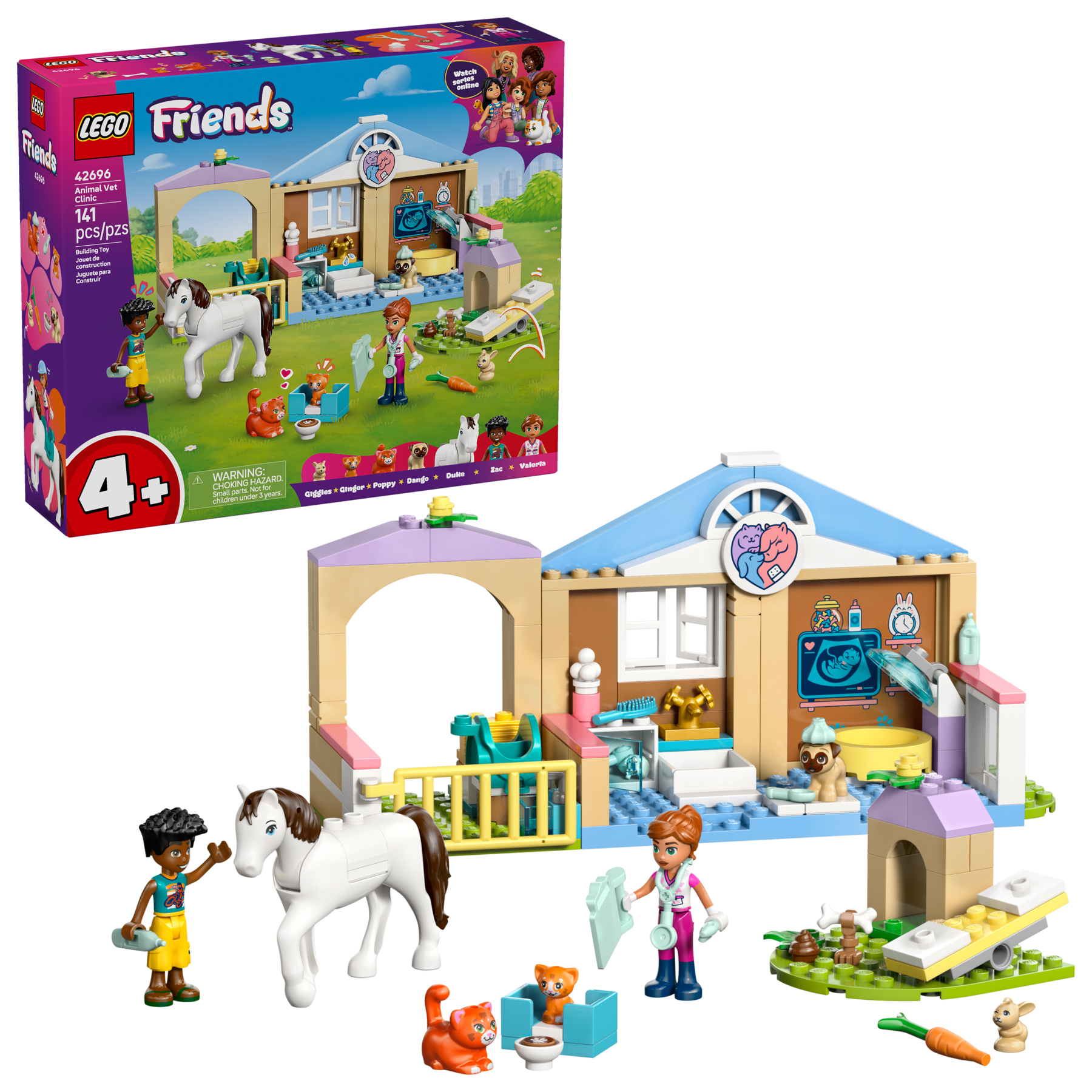 LEGO Friends Animal Vet Clinic Building Set with 5 Animal Figures-Lego / Friends-Bricking Lebanon