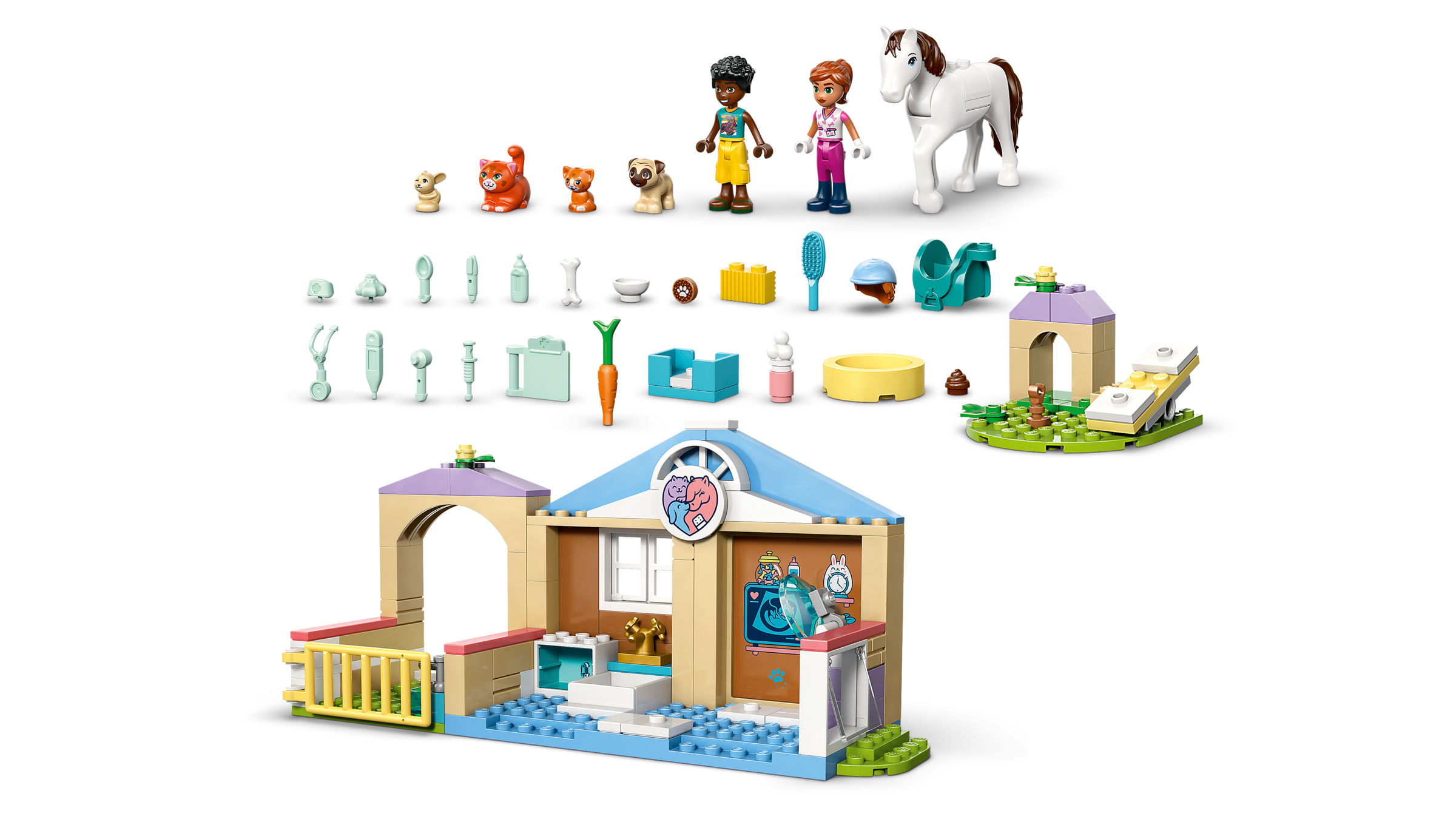 LEGO Friends Animal Vet Clinic Building Set with 5 Animal Figures-Lego / Friends-Bricking Lebanon