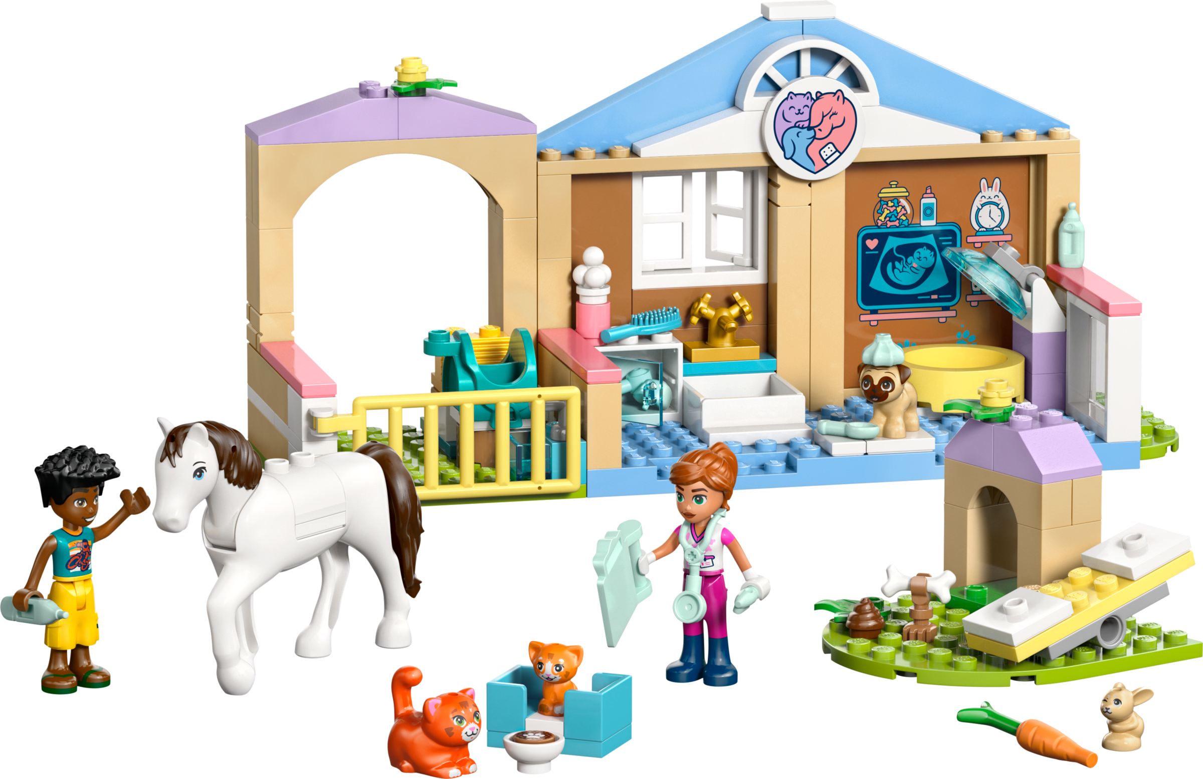 LEGO Friends Animal Vet Clinic Building Set with 5 Animal Figures-Lego / Friends-Bricking Lebanon
