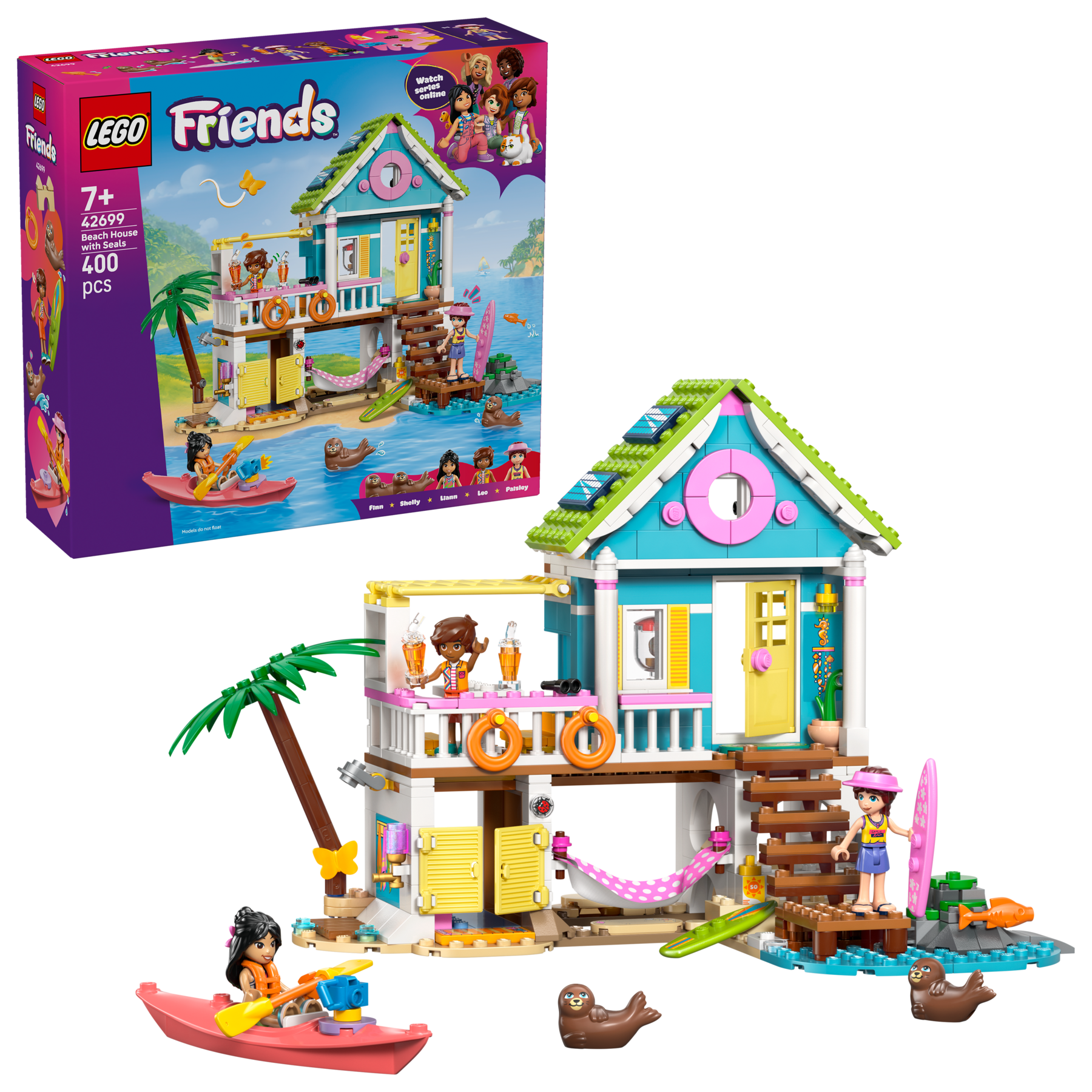 LEGO Friends Beach House with Seals Building Toy Set for Creative Kids-Lego / Friends-Bricking Lebanon