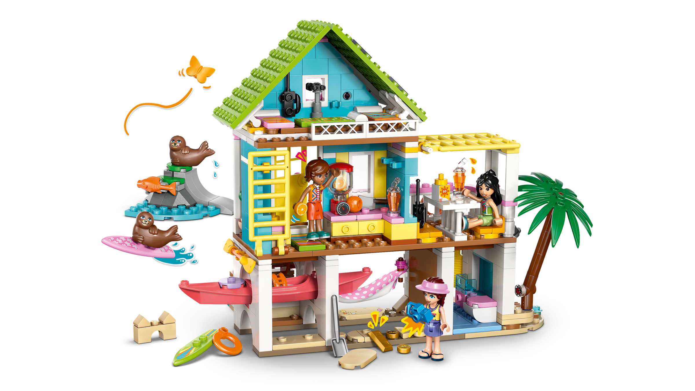 LEGO Friends Beach House with Seals Building Toy Set for Creative Kids-Lego / Friends-Bricking Lebanon