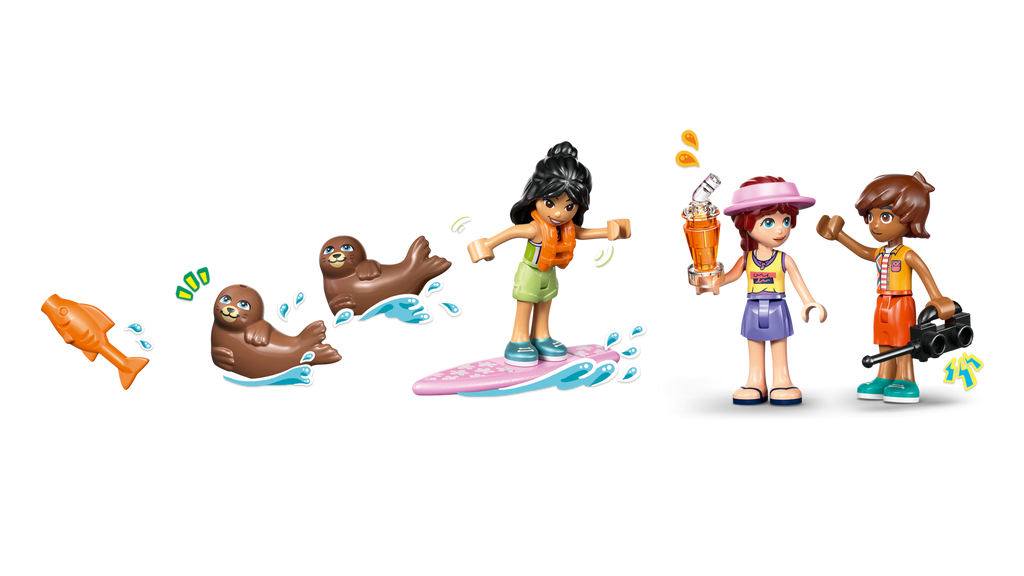 LEGO Friends Beach House with Seals Building Toy Set for Creative Kids-Lego / Friends-Bricking Lebanon