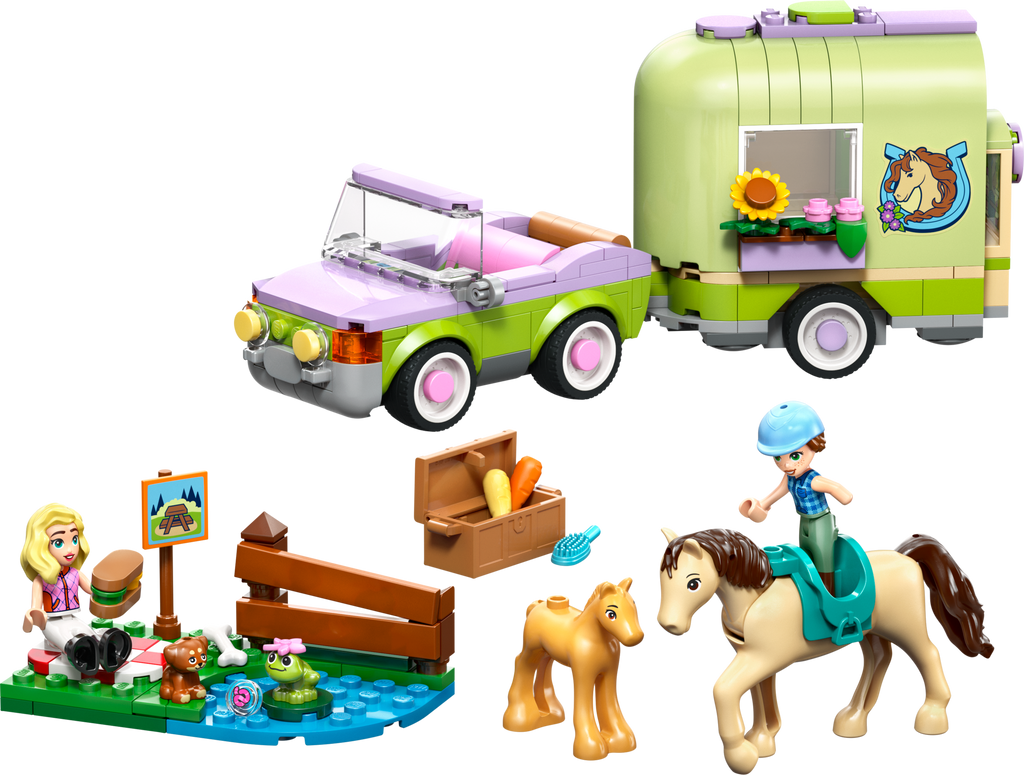 LEGO Friends Horse and Baby Foal Trailer 42695-Bricking Lebanon