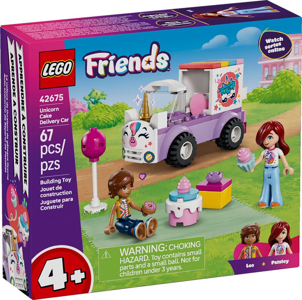 LEGO Friends Unicorn Cake Delivery Car Toy with Birthday Accessories 42675-Bricking Lebanon