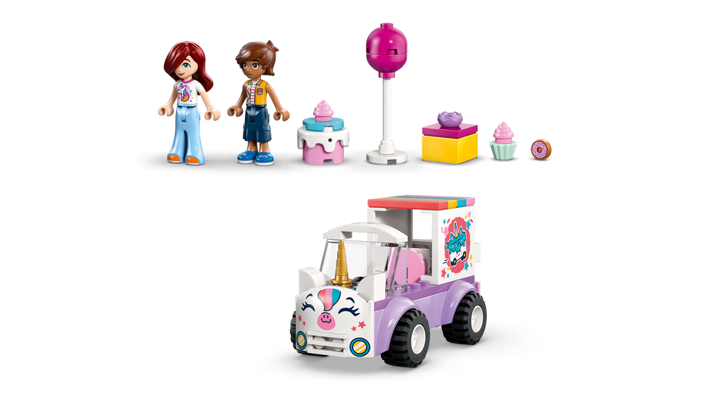 LEGO Friends Unicorn Cake Delivery Car Toy with Birthday Accessories 42675-Bricking Lebanon