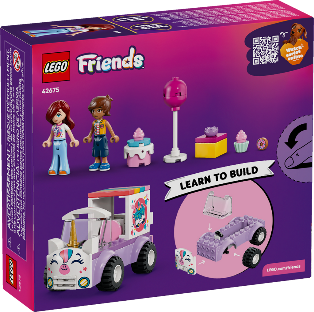 LEGO Friends Unicorn Cake Delivery Car Toy with Birthday Accessories-Lego / Friends-Bricking Lebanon