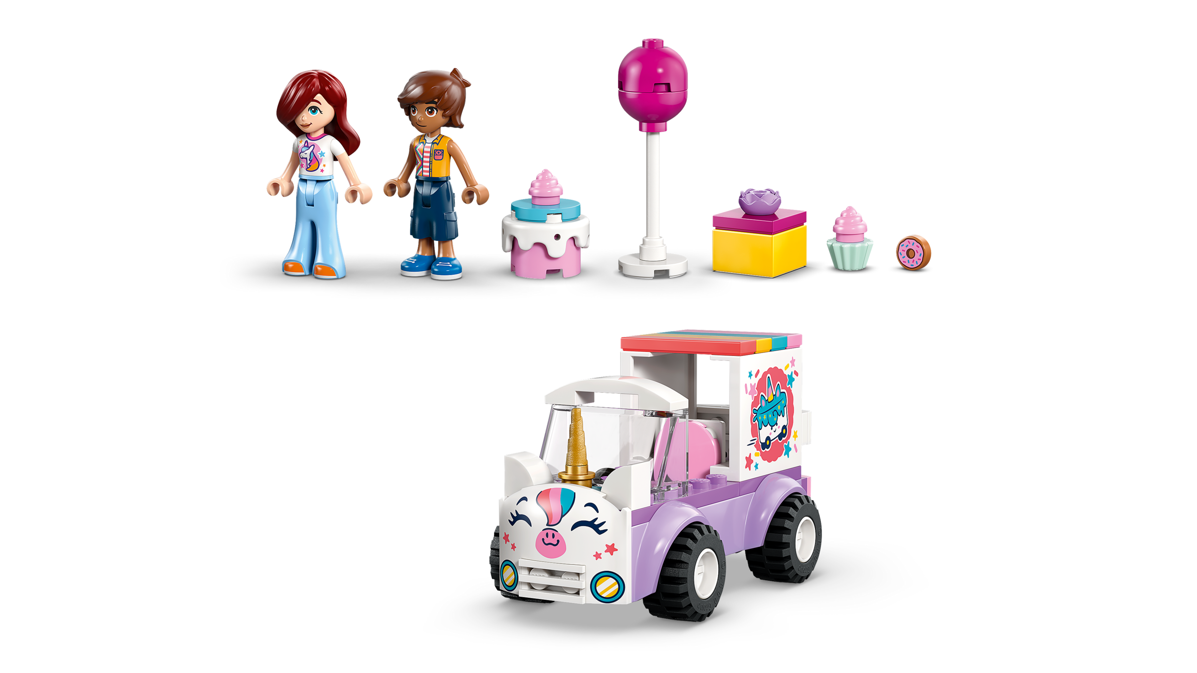 LEGO Friends Unicorn Cake Delivery Car Toy with Birthday Accessories-Lego / Friends-Bricking Lebanon