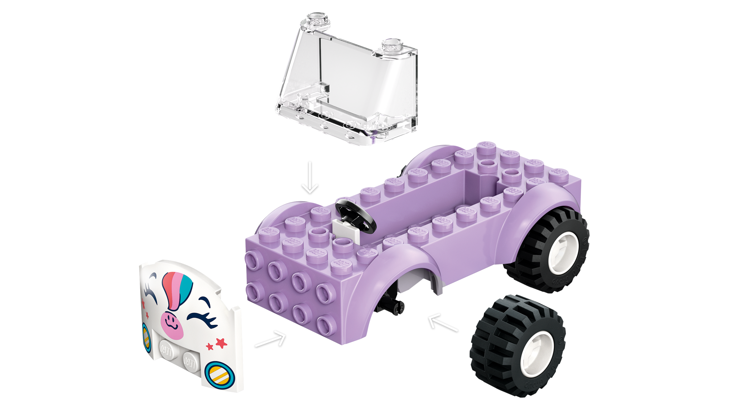 LEGO Friends Unicorn Cake Delivery Car Toy with Birthday Accessories-Lego / Friends-Bricking Lebanon
