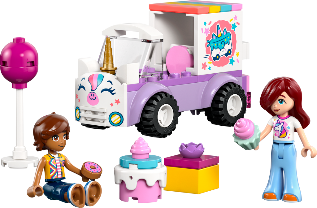 LEGO Friends Unicorn Cake Delivery Car Toy with Birthday Accessories-Lego / Friends-Bricking Lebanon