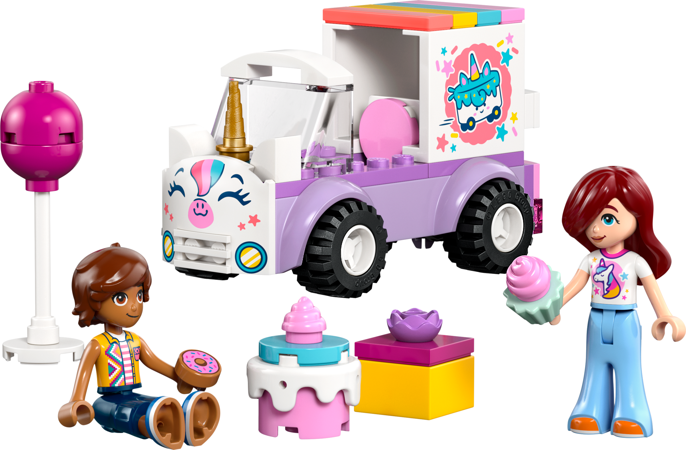 LEGO Friends Unicorn Cake Delivery Car Toy with Birthday Accessories-Lego / Friends-Bricking Lebanon