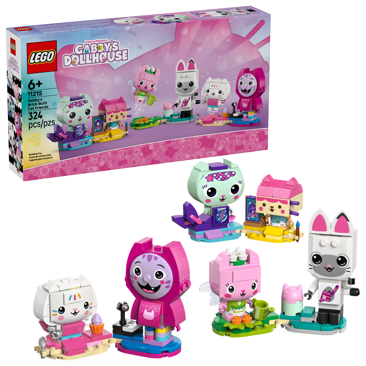 LEGO Gabby's Dollhouse Brick Built Cat Friends 11215-Bricking Lebanon