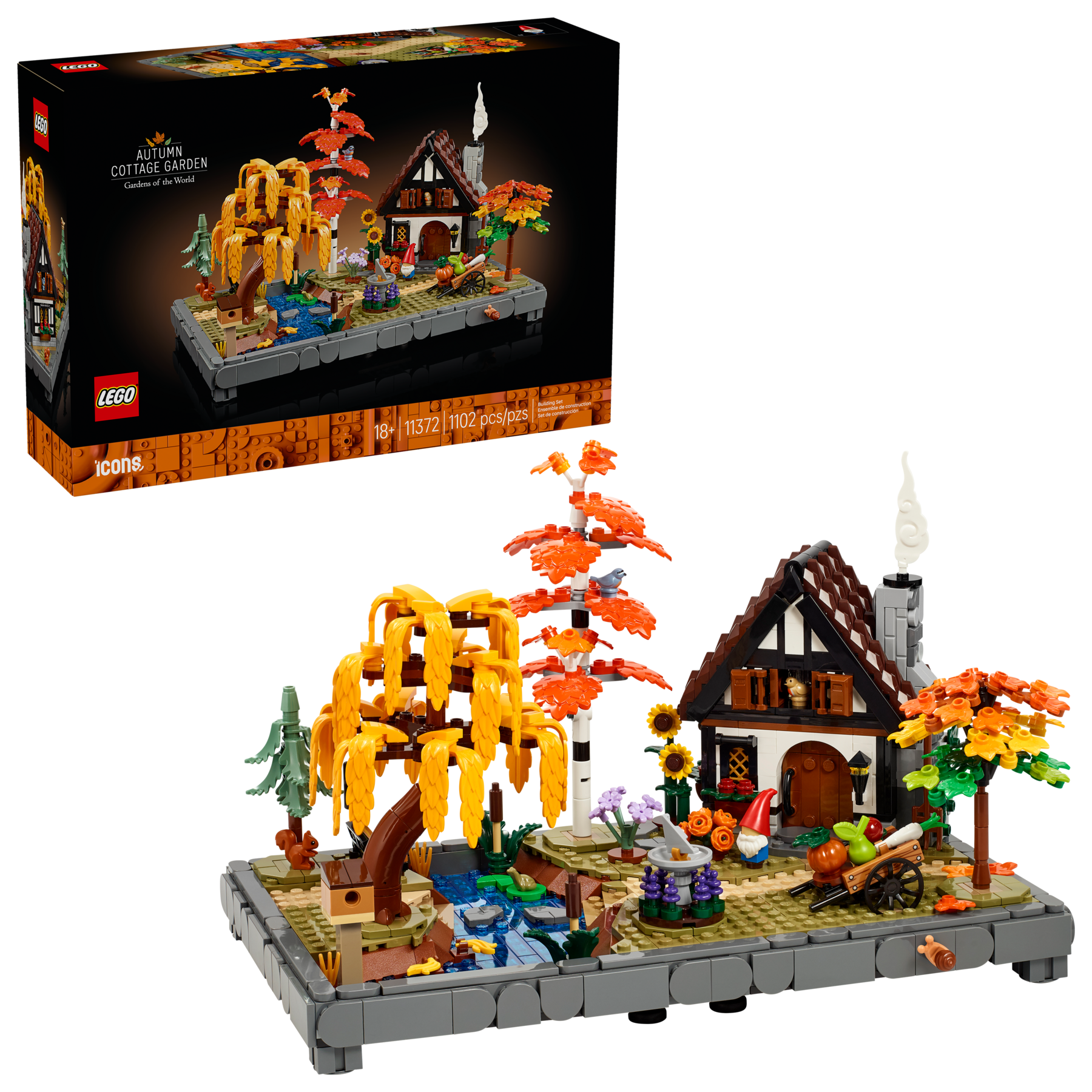 LEGO Icons Autumn Cottage Garden 11372 Adult Building Set-Lego / Icons-Bricking Lebanon