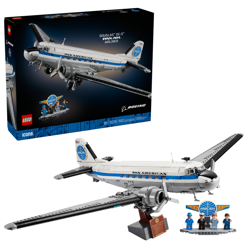 LEGO Icons Douglas™ DC-3™ PAN AM® Airliner Display Model 11378