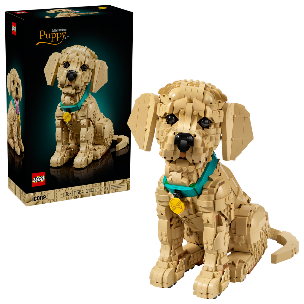 LEGO Icons Golden Retriever Puppy Buildable Dog Model 11384-Bricking Lebanon