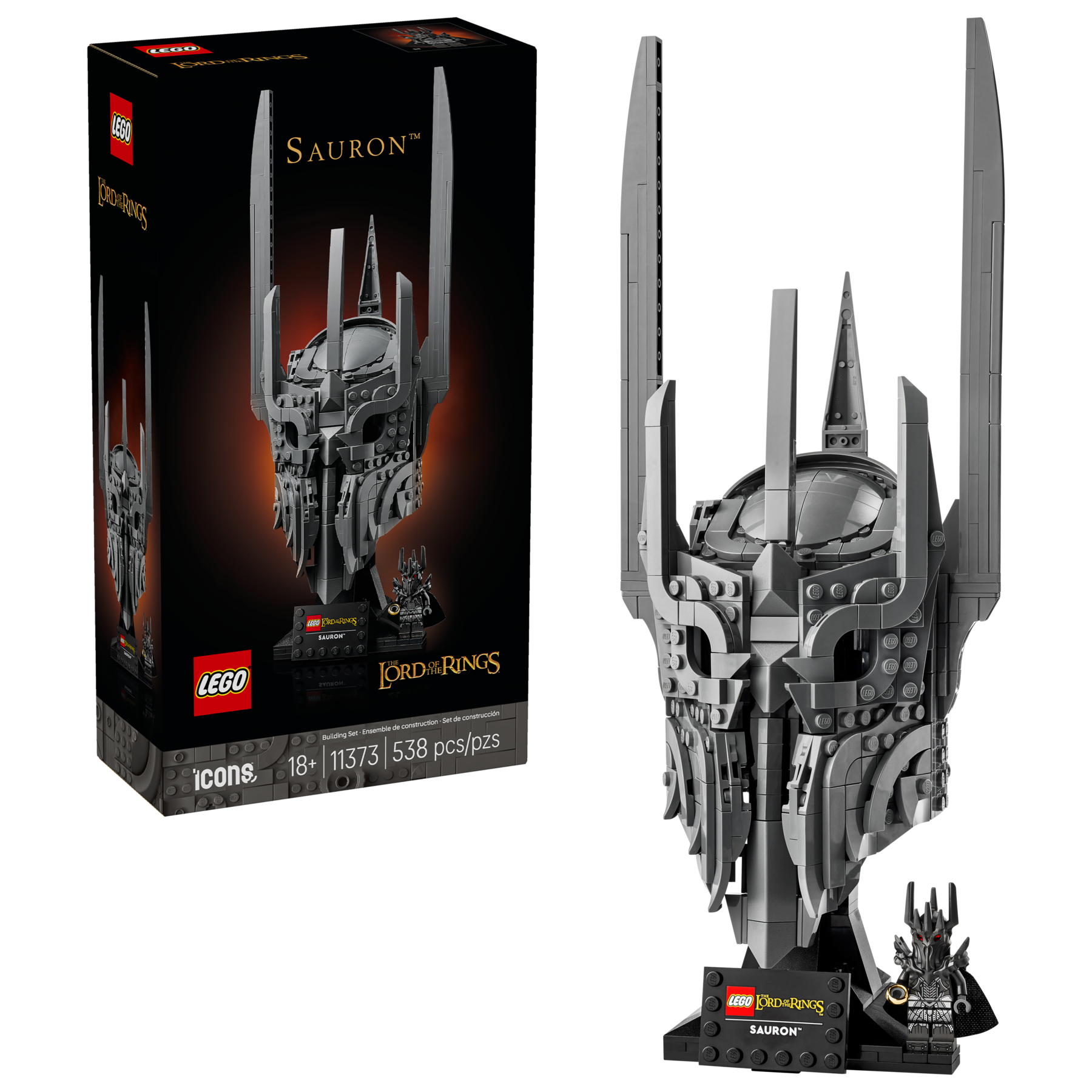 LEGO Icons The Lord of the Rings Sauron's Helmet Display Set-11373-Bricking Lebanon