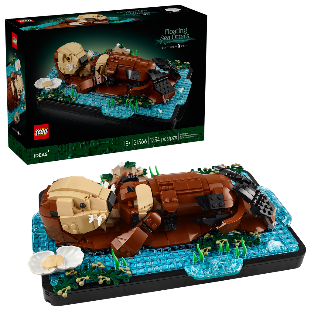 LEGO Ideas Floating Sea Otters 21366 Mother and Pup Model-Bricking Lebanon