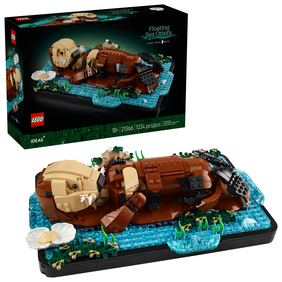 LEGO Ideas Floating Sea Otters 21366 Mother and Pup Model-Bricking Lebanon