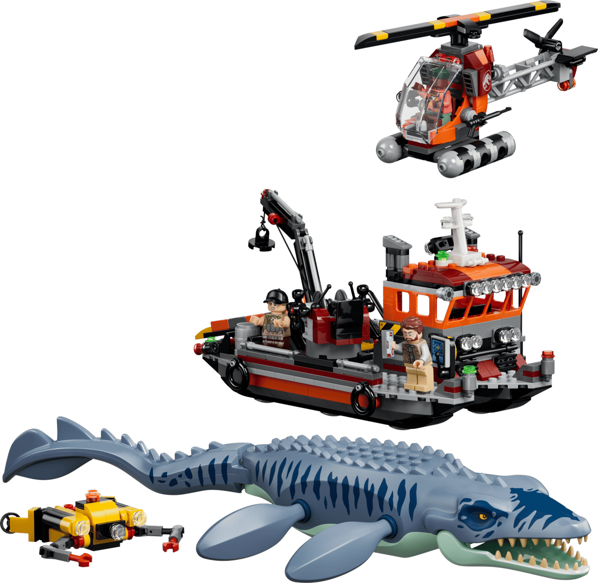 LEGO Jurassic World™ - Mosasaurus Dinosaur Boat Attack - 77983