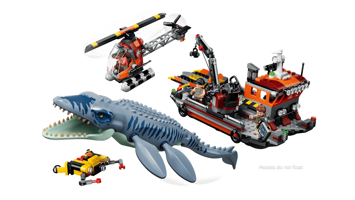 LEGO Jurassic World Mosasaurus Dinosaur Boat Attack 77983-Bricking Lebanon
