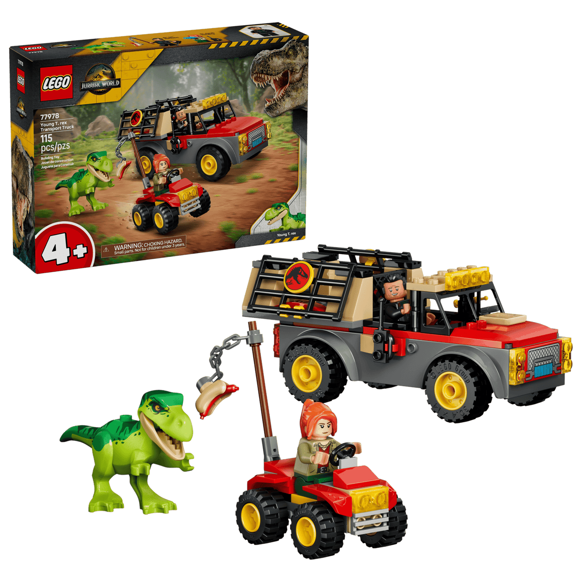 LEGO Jurassic World Young T. Rex Transport Truck 77978-Bricking Lebanon