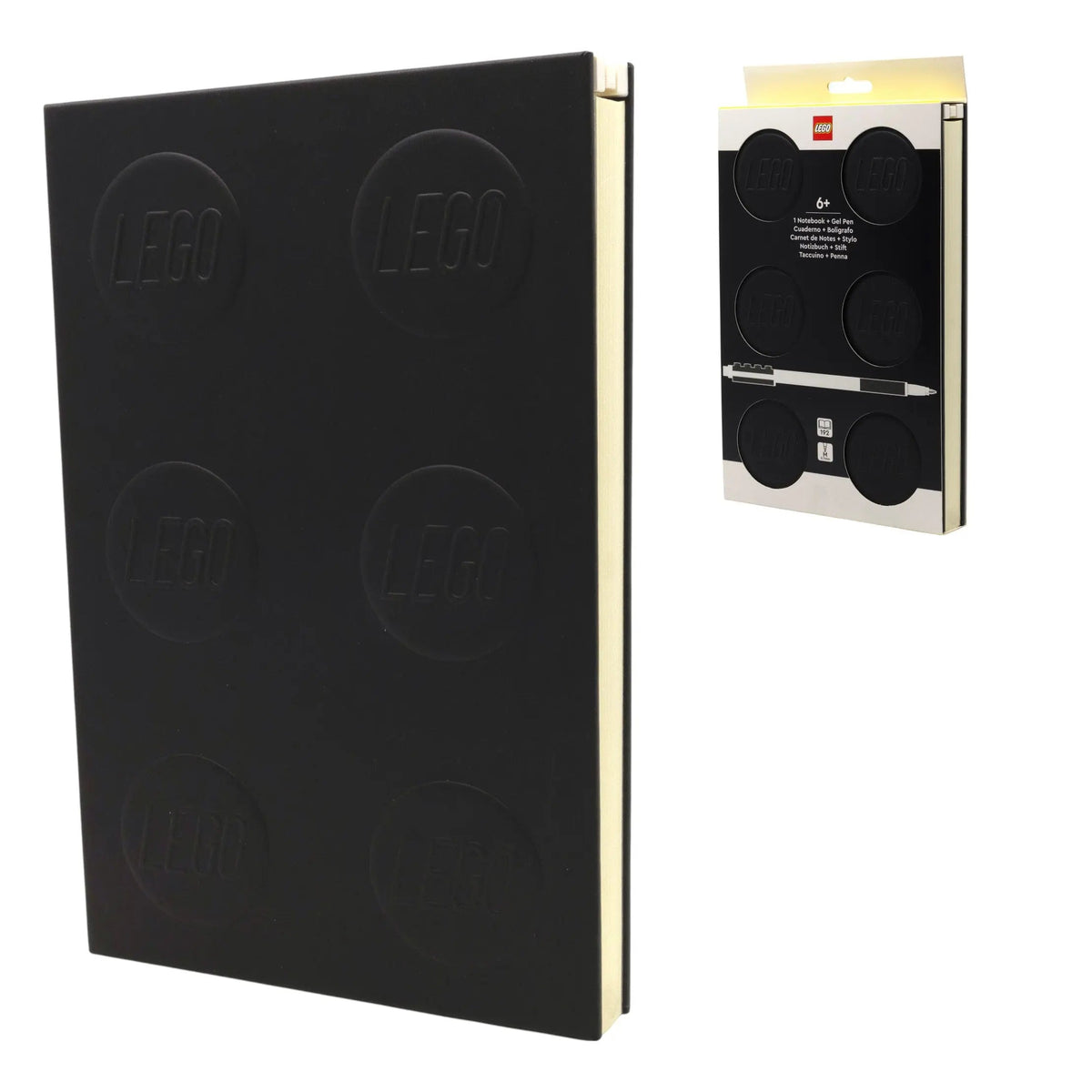 LEGO Locking Notebook with Black Gel Pen and Embossed Plates 53698-Bricking Lebanon