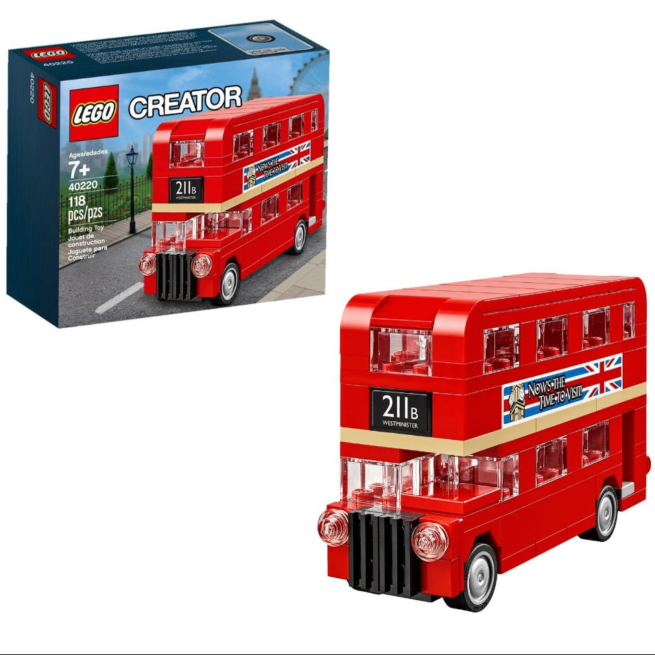 LEGO London Bus Classic Red Double Decker Vehicle Construction Set 40220-Bricking Lebanon