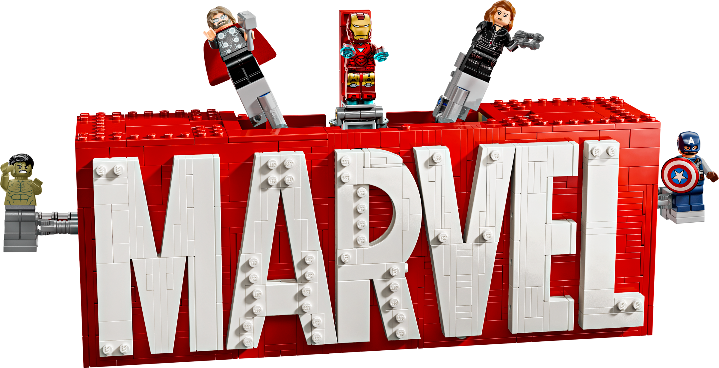 LEGO Marvel - Buildable Logo & Minifigures Collectible Set - 76313