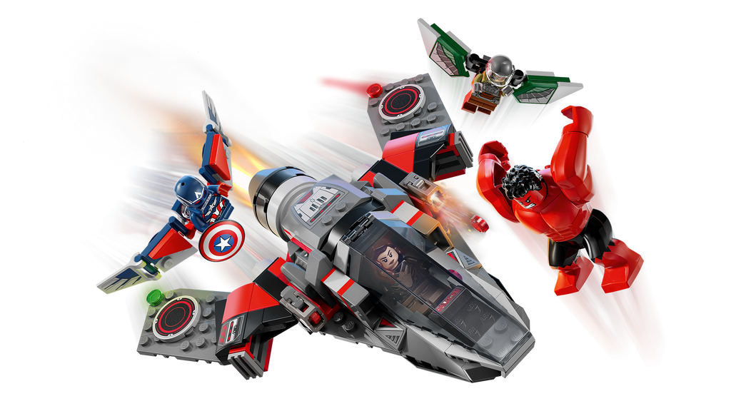 LEGO Marvel Captain America vs Red Hulk Battle Fighter Jet 76292-Bricking Lebanon