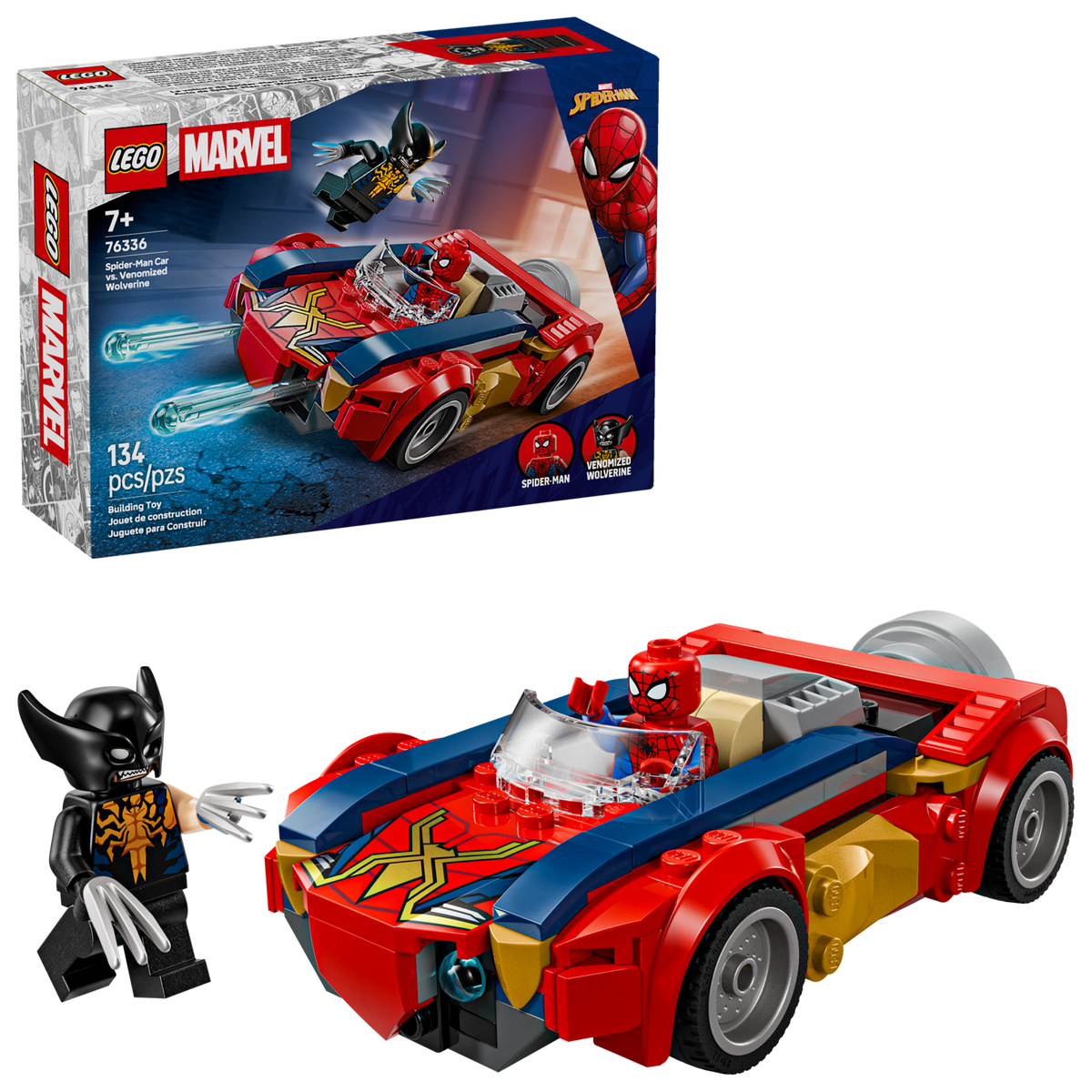 LEGO Marvel Spider Man Car vs Venomized Wolverine 76336-Bricking Lebanon