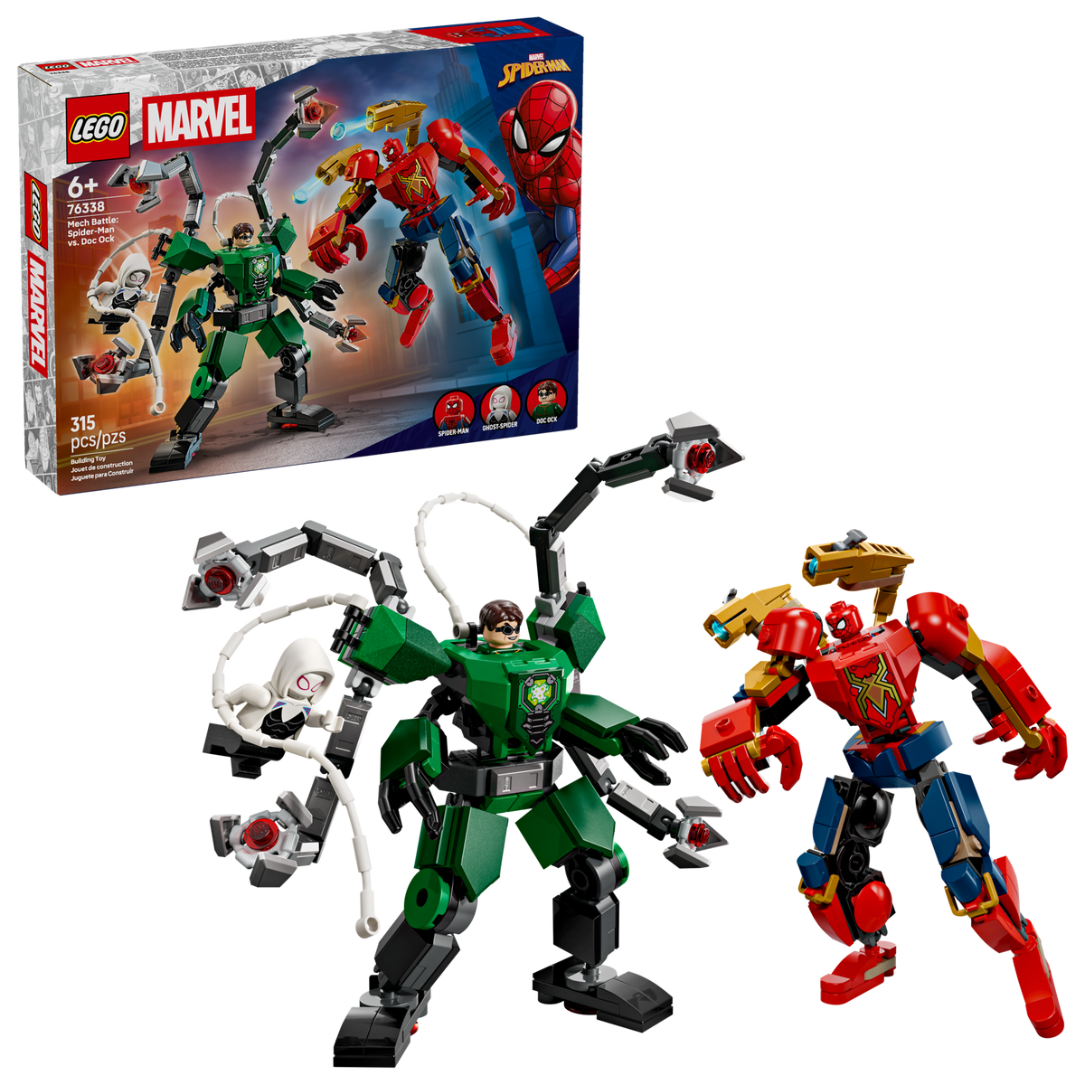 LEGO Marvel Spider Man vs. Doc Ock Mech Battle 76338-Bricking Lebanon