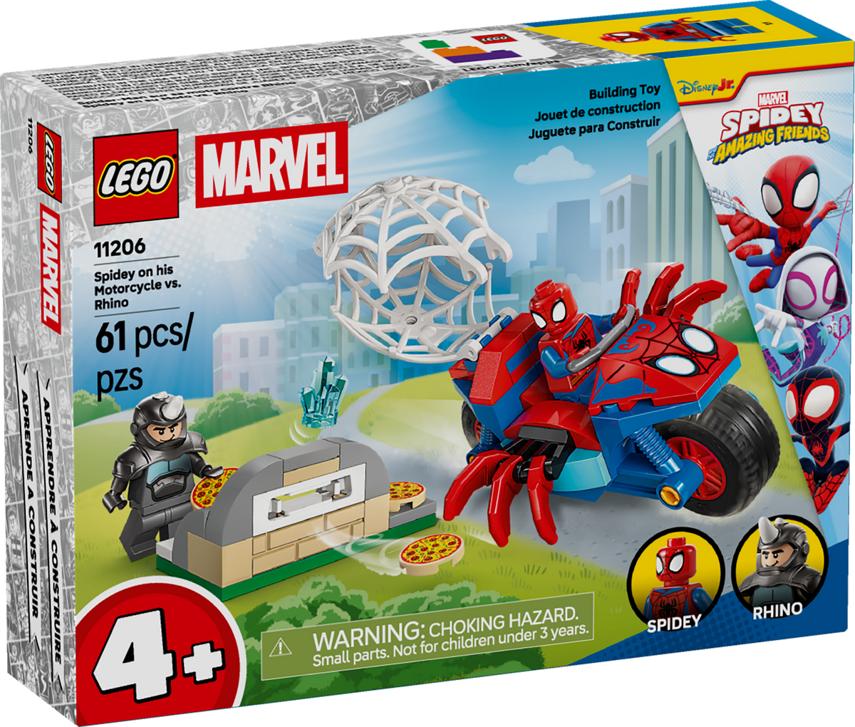 LEGO Marvel Spidey on his Motorcycle vs. Rhino 11206-Bricking Lebanon