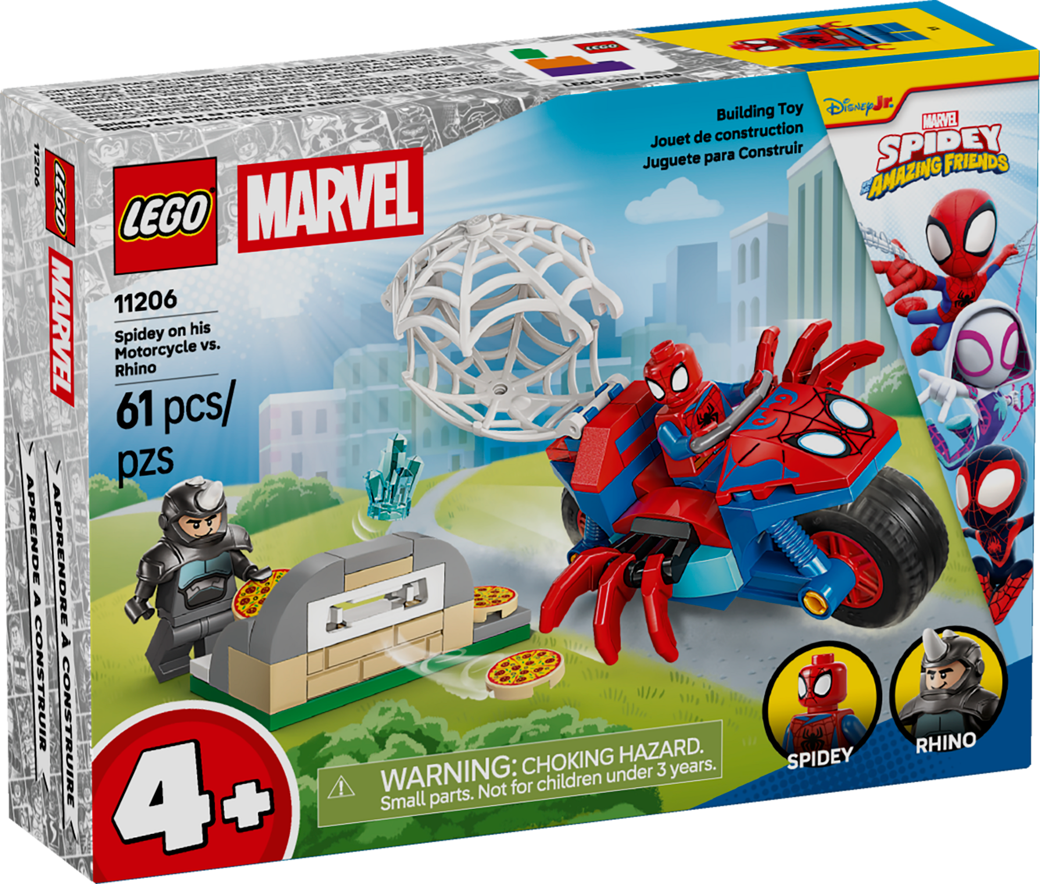 LEGO Marvel Spidey on his Motorcycle vs. Rhino Building Set 11206-Lego / Marvel Super Heroes-Bricking Lebanon