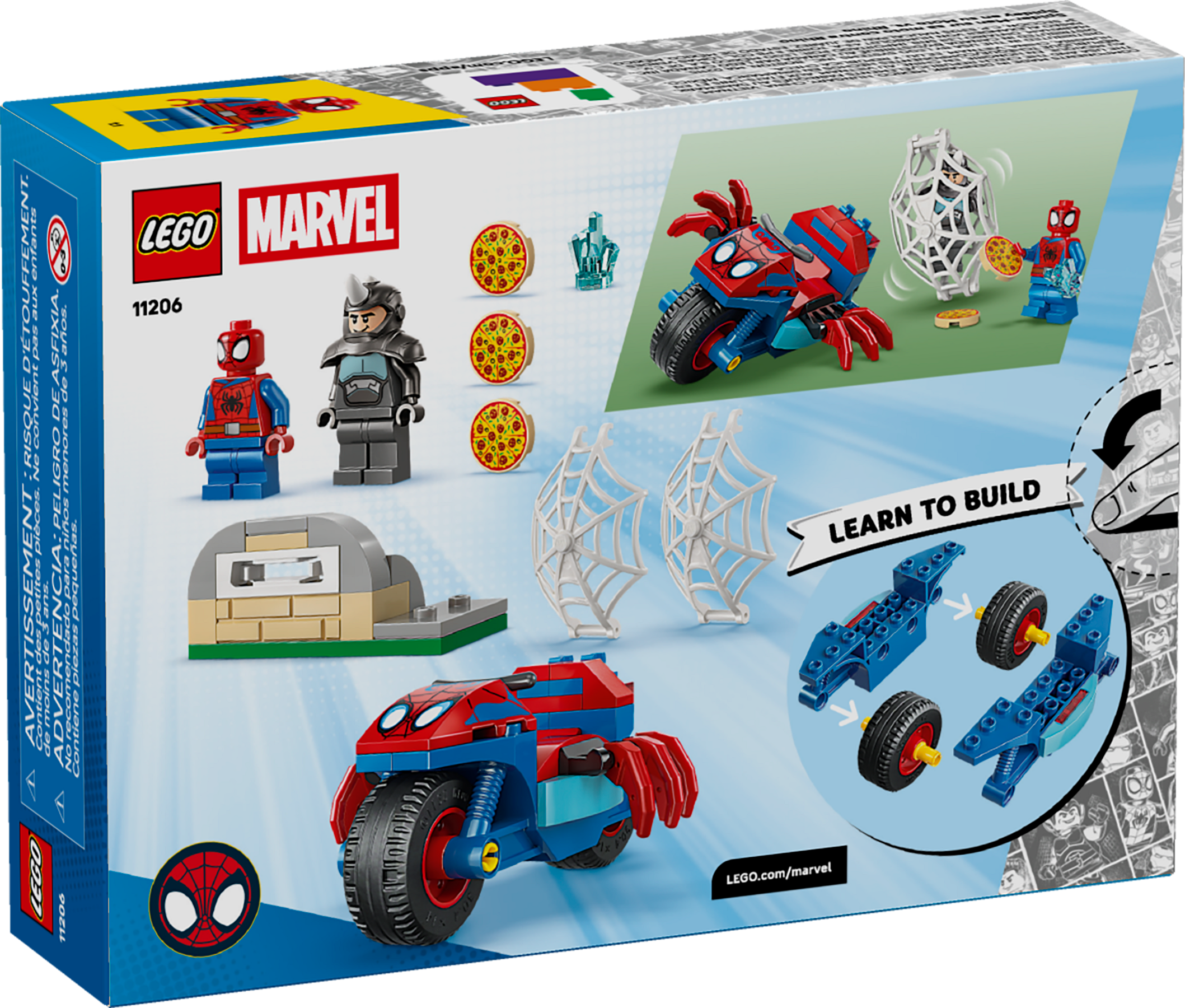 LEGO Marvel Spidey on his Motorcycle vs. Rhino Building Set 11206-Lego / Marvel Super Heroes-Bricking Lebanon