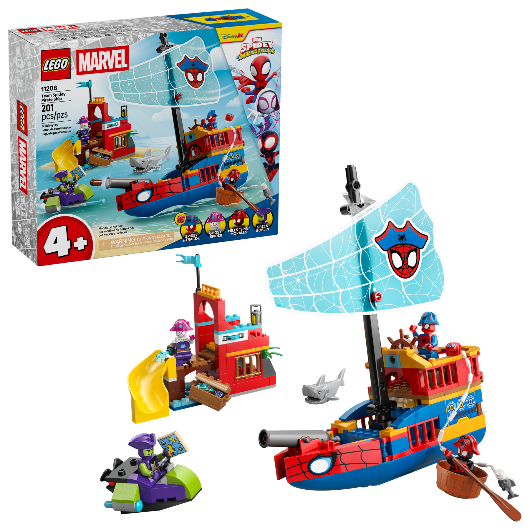 LEGO Marvel Team Spidey Pirate Ship 11208 Super Hero Building Toy-Lego / Marvel Super Heroes-Bricking Lebanon