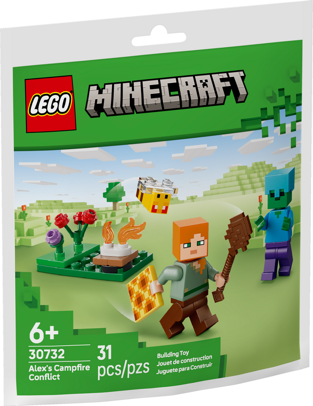 LEGO Minecraft Alex's Campfire Conflict Paper Bag 30732