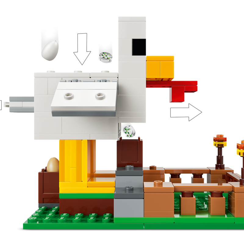 LEGO Minecraft Chicken Farm 21585 Building Set with Animal Figures-Lego / Minecraft-Bricking Lebanon