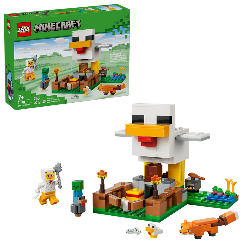LEGO Minecraft Chicken Farm 21585 with Animal Figures-Bricking Lebanon
