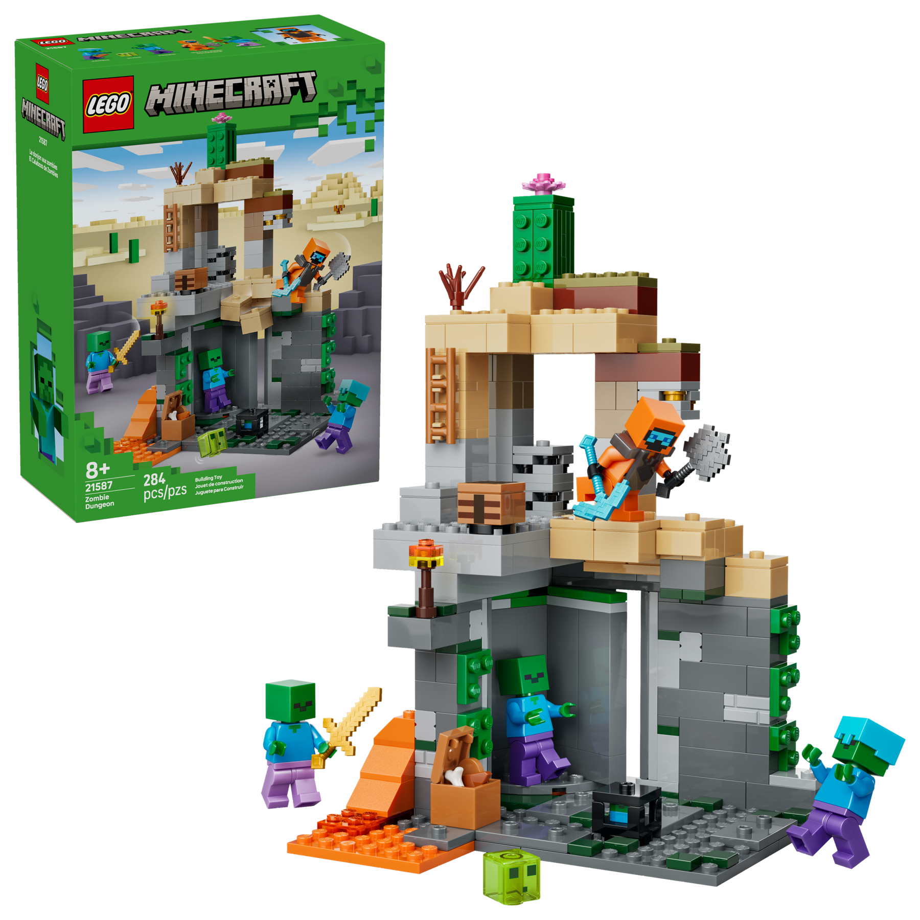 LEGO Minecraft Zombie Dungeon Building Set with 3 Figures-Lego / Minecraft-Bricking Lebanon
