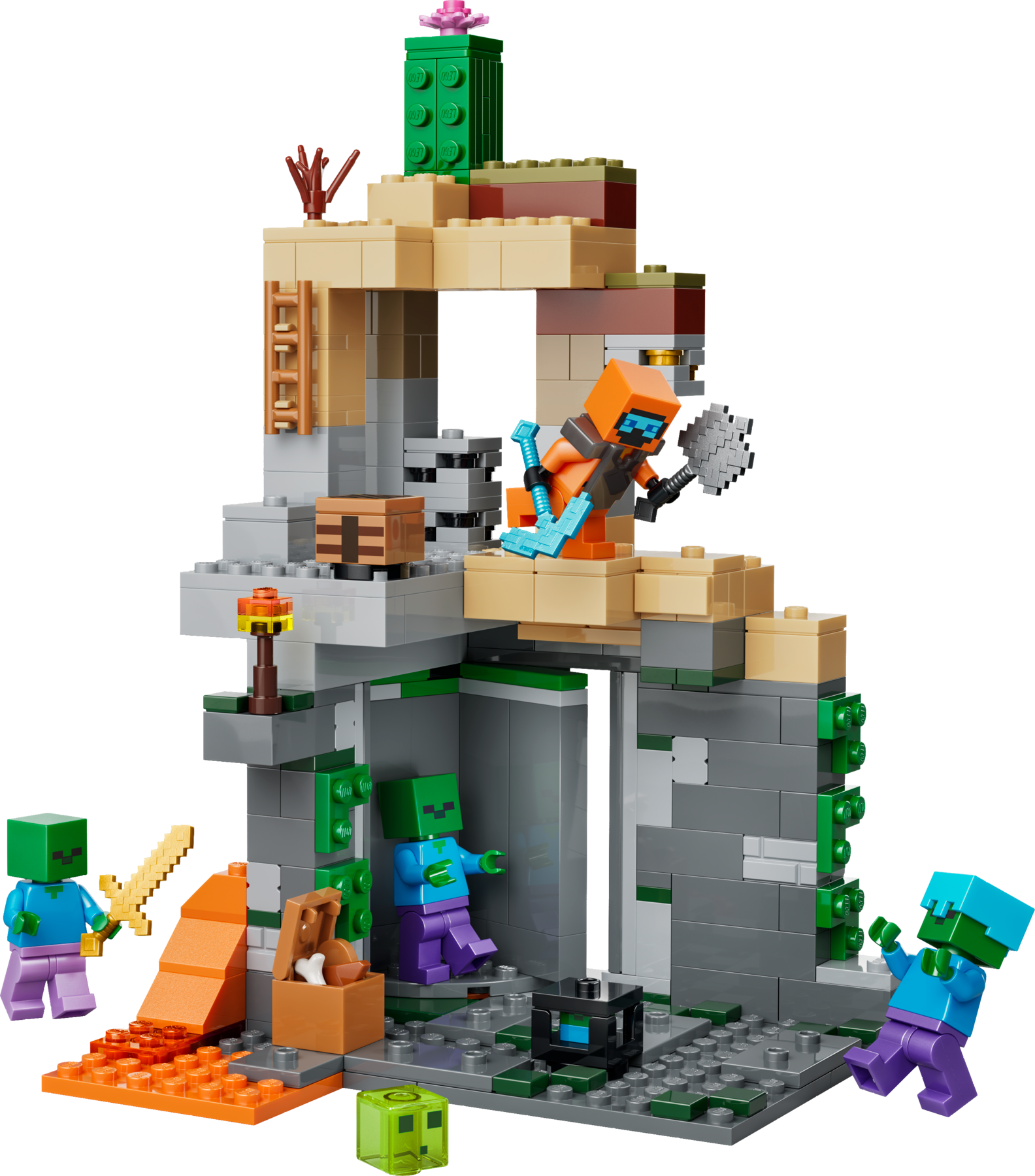 LEGO Minecraft Zombie Dungeon Building Set with 3 Figures-Lego / Minecraft-Bricking Lebanon