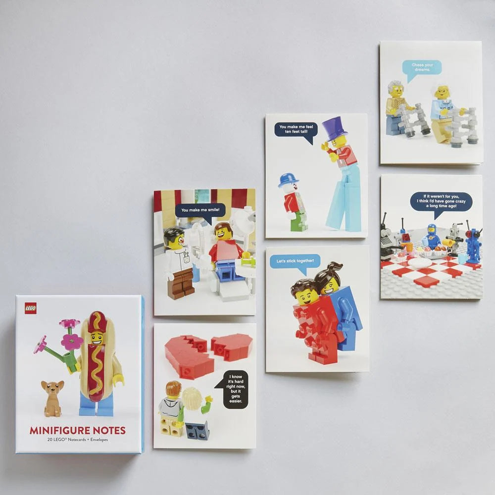 LEGO Minifigure Notes: 20 Notecards and Envelopes 9781452182285-Bricking Lebanon